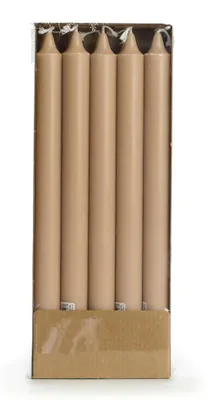 Image de Bougies en cire rustiques – Abricot – Ø 2,2 × 28 cm – Lot de 10