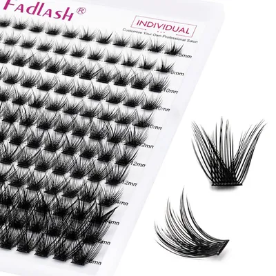 Image de Extensions de cils individuelles, 144 pièces, 40D, 0,07 mm, courbure D, longueur 8-16 mm, couleur noire