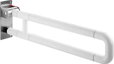 Obrázok produktu pre Podpera madla, nerezová oceľ, bezpečnostná tyč na montáž na stenu, BIELA, 60 cm