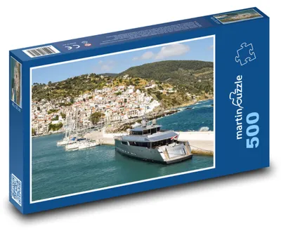 Obrázok produktu pre Puzzle 500 Skopelos - Prístav a mesto - martinpuzzle