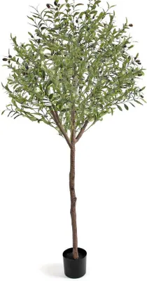 Image de Décoration d'olivier artificiel de 180 cm - Grandes plantes d'intérieur pour le balcon