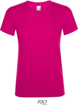 Produktbild von SOLs 01825 | Damen Regent T-Shirt / Halbgekämmte ringgesponnene Baumwolle - Farbe: Fuchsia - Größe: S