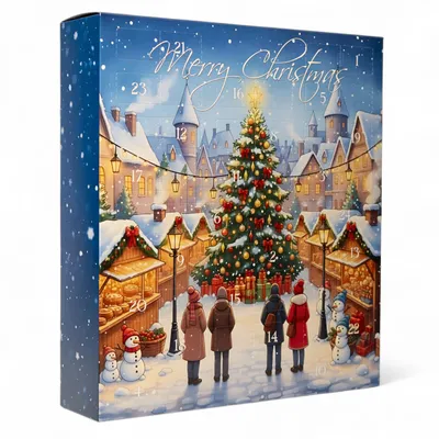 Produktbild von C&T Weihnachtsmarkt Adventskalender 2026 – 24 Snacks, Nüsse & Knabbereien