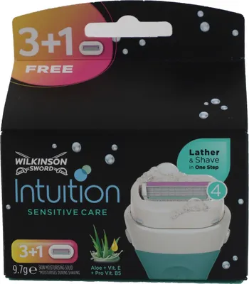 Produktbild von Wilkinson Intuition 2-in-1 Sensitive Care Rasierklingen, 4er Pack
