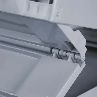 Produktbild von 2 x Profi Klappbox, stabil, Gewerbe, hochwertiger Kunststoff, Qualität, 60L, Kiste, HBT 31,5 x 58,5 x 40 cm, grau