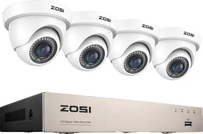 Obrázek produktu pro Bezpečnostní kamerový systém, 8kanálový DVR rekordér, 2MP dome kamery, 4 bílé kamery, žádné