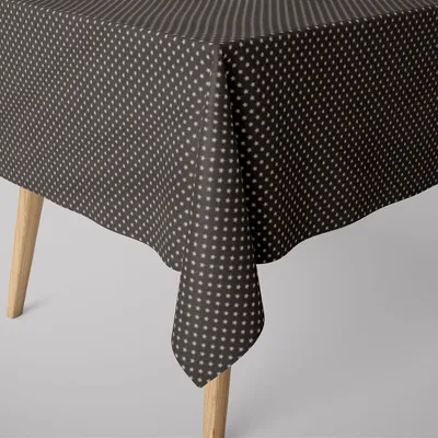 Produktbild von SCHÖNER LEBEN. Tischdecke Sterne dunkelgrau natur verschiedene Größen Größe 130x220cm