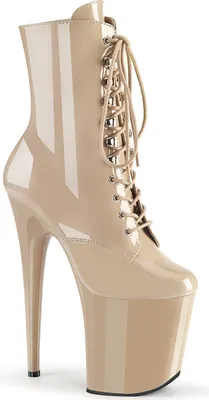 Produktbild von FLAMINGO-1020 Damen Booties von Pleaser, Nude Lack , EU 43, US 13
