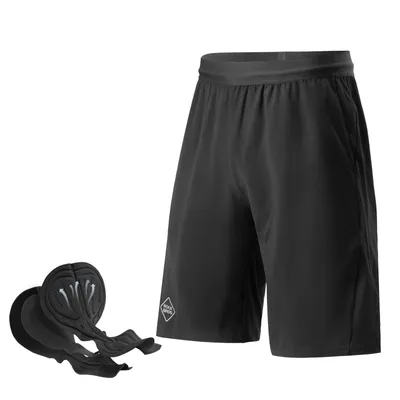 Produktbild von ROCKBROS Cityride Radlershort Atmungsaktiv Schnelltrocknende Fahrradhose mit Gepolsterte für Sommer Schwarz EU Größe L