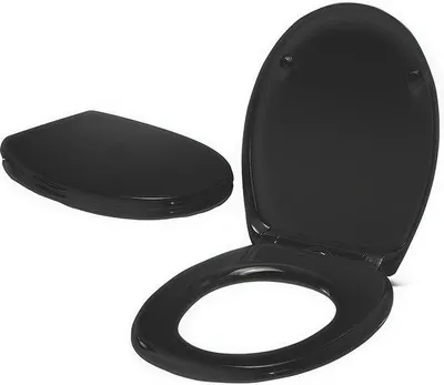 Immagine prodotto di Copertura per WC Famanu con sistema di chiusura ammortizzata - Nero