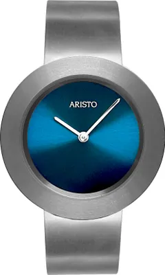 Produktbild von Aristo Titan Design Blau - Quarz Damenuhr mit Titanarmband - 5D107