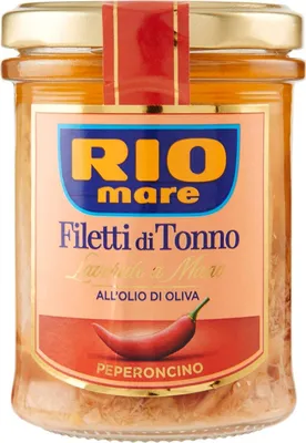 Produktbild von Rio Mare Filetti di Tonno con Peperoncino würzige Thunfischfilets handgemacht 180g