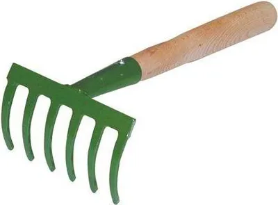 Zdjęcie produktu dla grabie 6 zębów z uchwytem 24 cm