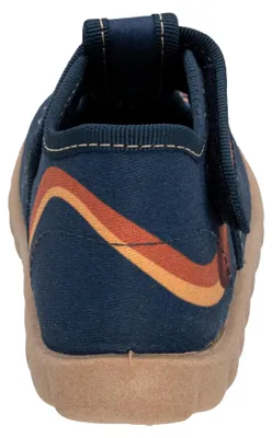 Obrázok produktu pre Detské domáce papuče značky Fischer, vyrobené z bavlny, s remienkami a zapínaním na suchý zips, veľkosť: 21 EU, farba: modrá