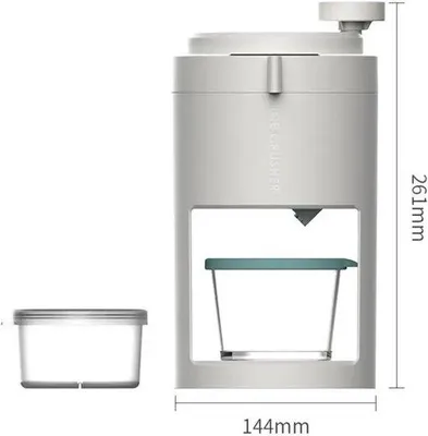 Image de Râpe à glace - Idéale pour les cocktails - Facile à nettoyer - Moule de congélation inclus - Blanc -