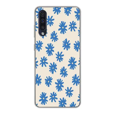 Produktbild von MuchoWow® Handyhülle Schutzhülle Hülle für Samsung Galaxy A30s Blume - Muster - Minimalismus Silikon Softcase Handy Hülle - Karteninhaber