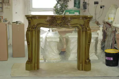 Produktbild von Kamin Ofen Verkleidung Umrandung Marmor Stil Dekoration Barock Klassische Kamine