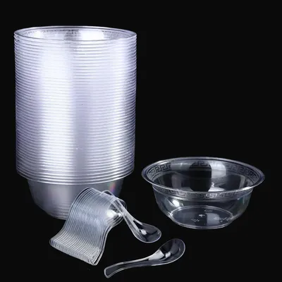 Produktbild von Dessertgläser Plastik 80 Stück 210ML Dessertbecher Hartplastik Eisbecher Buffet Zubehör