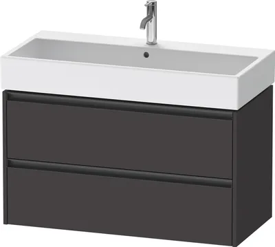 Produktbild von Duravit Ketho.2 Wastafelonderkast 98,4x46x54,9 cm Supermat Grafiet