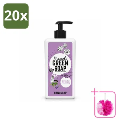 Produktbild von 20 x Marcel's Green Soap Handseife - Lavendel und Rosmarin - 500 ml - Sparpackung - 20 Stücke