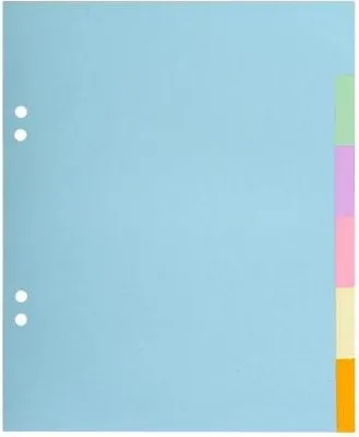 Image de Exacompta 30x Intercalaires carte 170g 6 positions 17x22cm assort. 106E