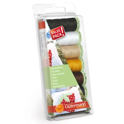 Produktbild von Gütermann Nähfaden-Set Zierstichfaden 7x30m Col.1
