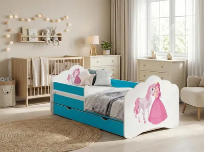 Immagine prodotto di Letto per bambini Happy Babies Mobi – con materasso, cassetto e protezione anticaduta, 80x160, letto per bambine e letto per ragazzi, letto per bambini (n. 9)