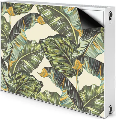 Produktbild von Magnet Heizkörperabdeckung Heizkörperverkleidung Verkleidung Abdeckung 110x60 cm  - Tropisch, Blätter