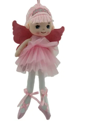Produktbild von Sweety Toys, Engel, Puppe 13272 Stoffpuppe Ballerina Fee Plüschtier Prinzessin 30 cm rosa mit Krone
