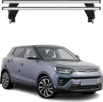 Produktbild von Menabo Dachträger Grundträger für Ssangyong Tivoli 2015-2023 Alu Grau 2tlg