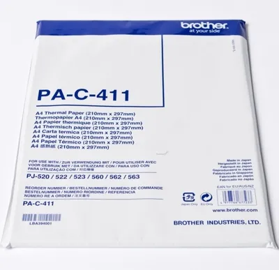 Produktbild von brother PAC411 weiß Thermopapier, 100 Blatt