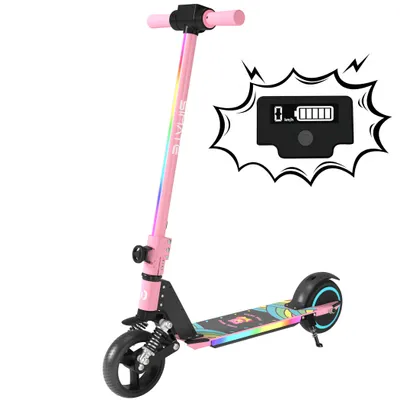 Produktbild von KXQ-EPRO Elektroscooter Kinder Klappbar Elektroroller Rosa Neu Kinderroller Für Kinder und Jugendliche 130W Motor,14 km/h,5-8 km Reichweite E-Scooter