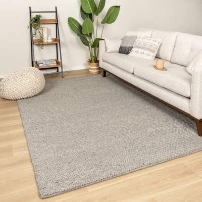Produktbild von Volero - Wollteppich - Twist Grau - 240x340 cm - Wohnzimmer, Esszimmer, Schlafzimmer - Klassik, Ländlich, Modern, Skandinavisch