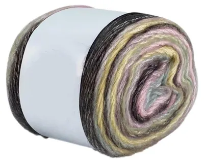 Immagine prodotto di Filato sfumato per uncinetto, filato per maglia, cotone, 4 gomitoli da 100g, color marrone-giallo