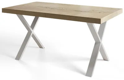 Immagine prodotto di Tavolo da Pranzo 160x90 cm, Tavolo Rettangolare, per Cucina e Sala da Pranzo, Gambe in Metallo Stabili, Collezione Loft X, Halifax