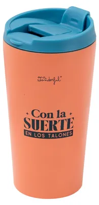 Isolierbecher 370 ml, doppelwandig, Edelstahl, mehrfarbig
