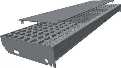 Produktbild von 10 Stück MEAFloor Gitterrostauflage Oberfläche glatt 800x200mm grau