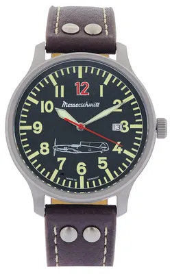 Messerschmitt 109-42R12L Herren-Quarzuhr Flieger ME109 Rote 12 1
