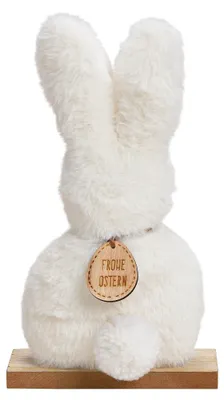 Produktbild von Oster Dekofigur Hase, in weiß aus Plüsch als Frühjahresdeko