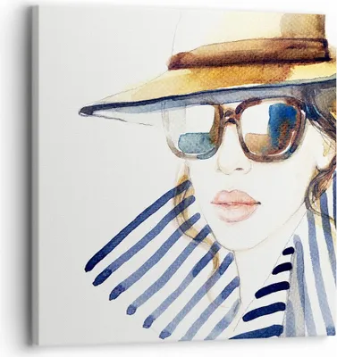 Produktbild von Bild auf Leinwand - Leinwandbild - Frau Gesicht Lippen - 30x30cm - Wand Bild - Wanddeko - Wandbilder - Leinwanddruck - Bilder - Kunstdruck - Wanddekoration - Leinwand bilder - Wandkunst - AC30x30-3957
