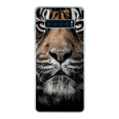 Produktbild von MuchoWow® Handyhülle Schutzhülle Hülle für Samsung Galaxy S10 Lite Tiger - Nahaufnahme - Tier Silikon Softcase Handy Hülle - Schutz