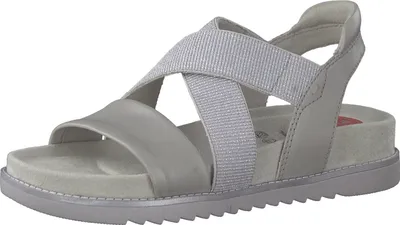 Produktbild von Jana 100% Comfort Leather Damen Sandal Flat Art: 8-8-28311-28 in lt.grey (grau) - Größe:41