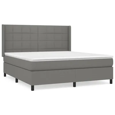 Produktbild von Boxspringbett mit Matratze Dunkelgrau 180x200 cm Stoff