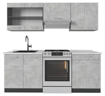 Obrázok produktu pre Kuchynský kút Vicco R-Line Betón/antracit 200 cm , AP Marble, Model 54064