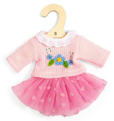 Produktbild von BigJigs Puppenkleidung rosa Tutu und Pullover - Outfit für Puppenhauspuppe