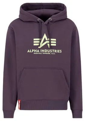 Productafbeelding van Alpha Industries heren basic hoodie, kleur: pruim, maat: L