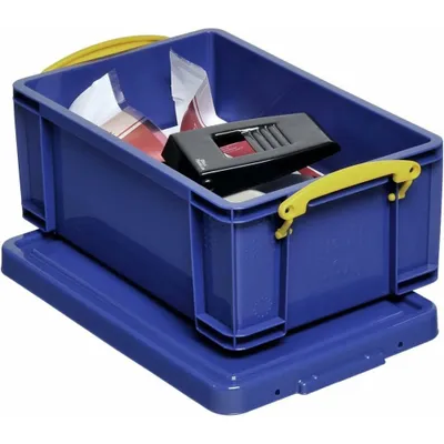 Produktbild von Really Useful Box Aufbewahrungsbox 9,0 l blau 39,5 x 25,5 x 15,5 cm