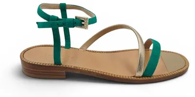 Produktbild von BALDININI D4E561P1CAMO5016 Damen-Sandalen aus grünem Wildleder