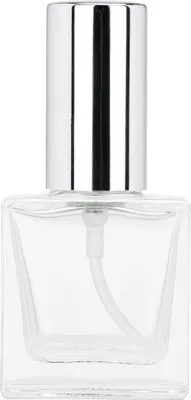 Produktbild von Refillbare Parfümflasche 10ml, tragbare Reiseflasche aus Glas, in Silber (mit Feinsprüh-Zerstäuber)