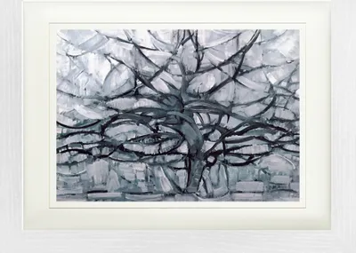 Produktbild von Piet Mondrian Gerahmtes Bild Mit Edlem Passepartout | Wand-Bilder | Im Bilderrahmen - Der Graue Baum, 1912 (30 x 40 cm)